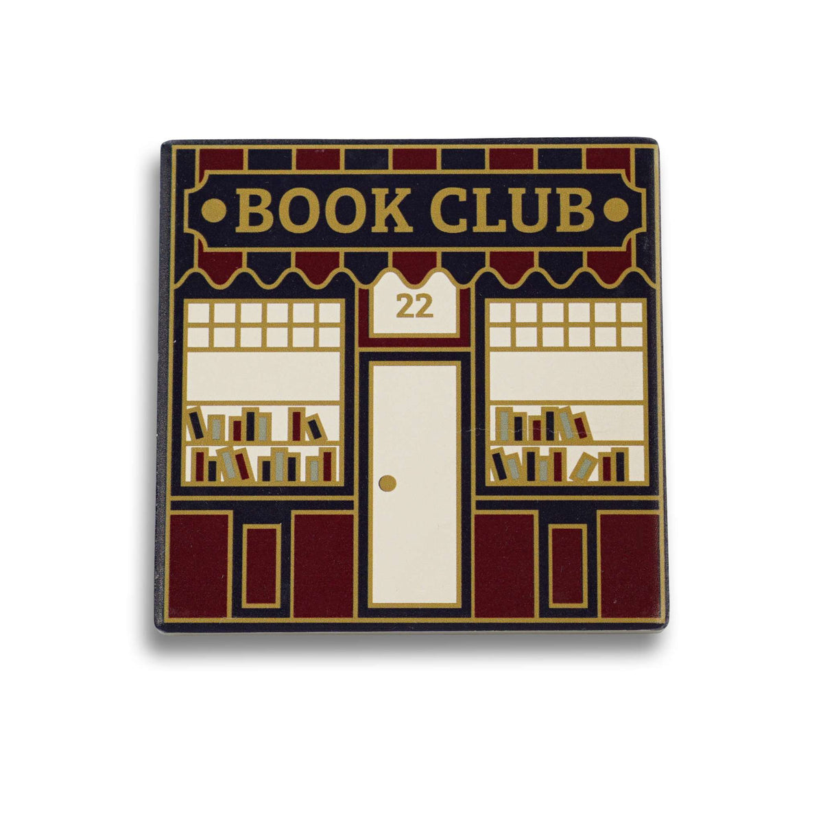 Coaster Ceramic Square - Pulteney Press (Book Club)
