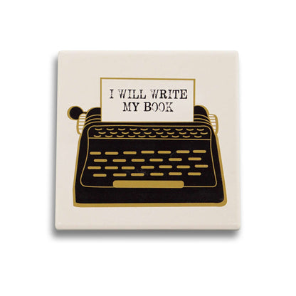 Coaster Ceramic Square - Pulteney Press (I Will Write)