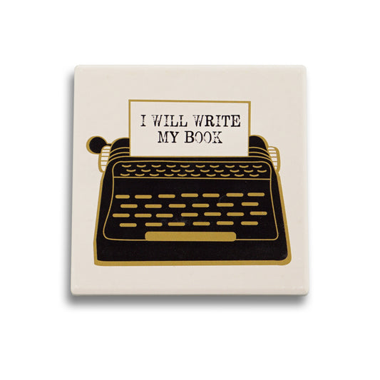Coaster Ceramic Square - Pulteney Press (I Will Write)