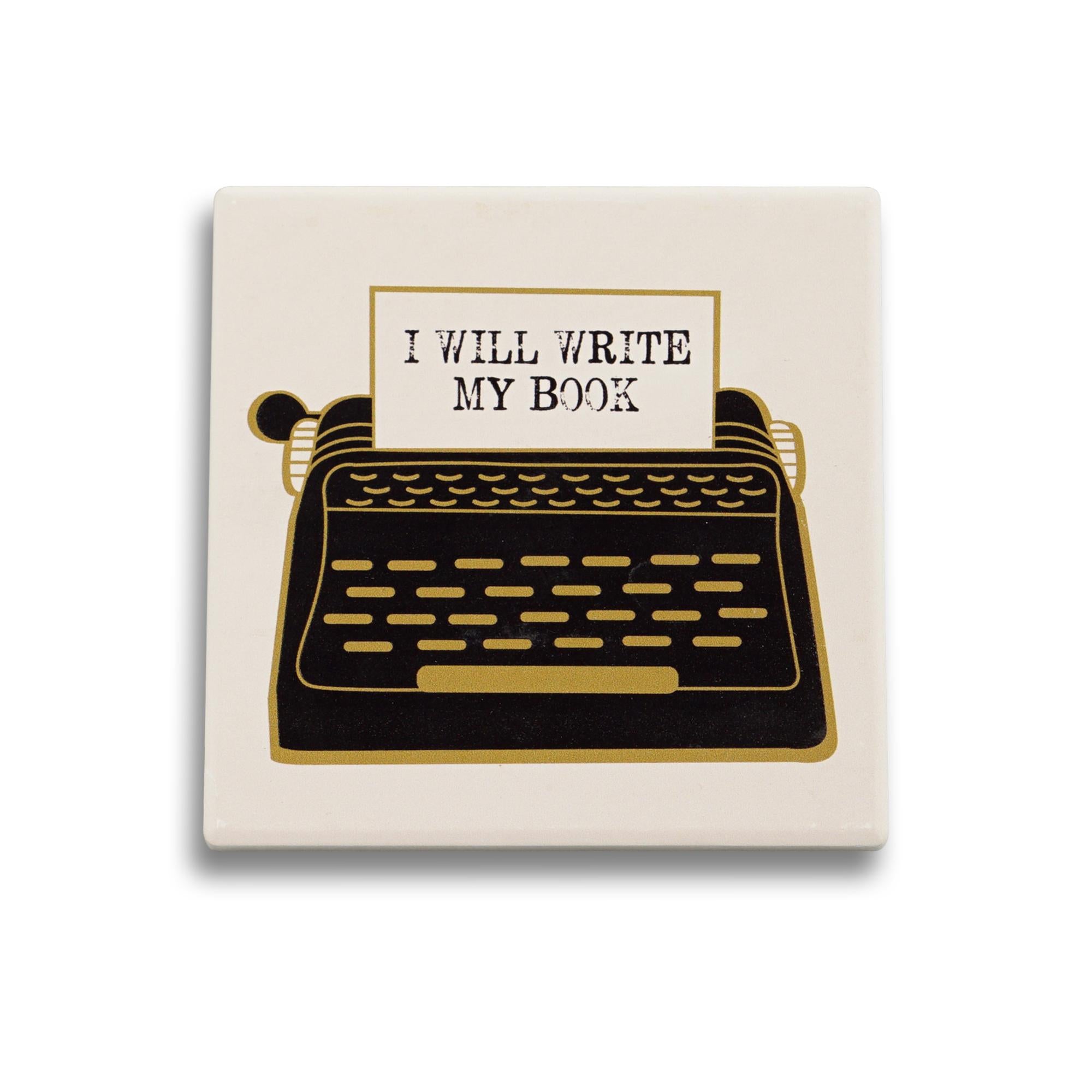 Coaster Single Ceramic - Pulteney Press (I Will Write)