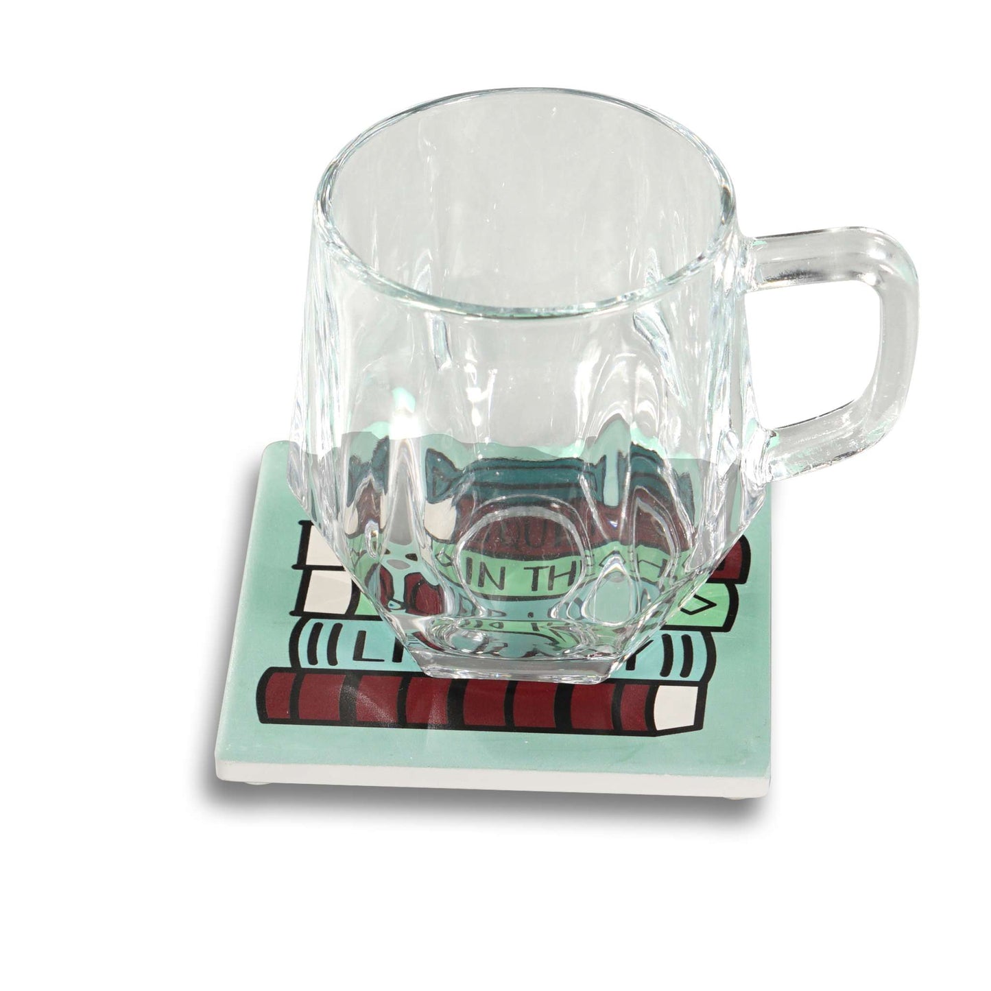 Coaster Ceramic Square - Pulteney Press (Quiet the Library)