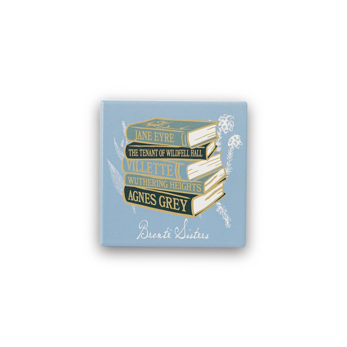 Coaster Ceramic Square - Bronte Sisters (Book Stack)