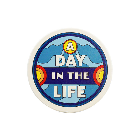 The Beatles A Day in the Life Round Ceramic Coaster