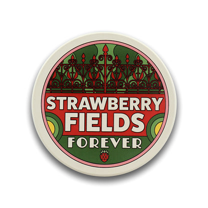 The Beatles Strawberry Fields Round Ceramic Coaster