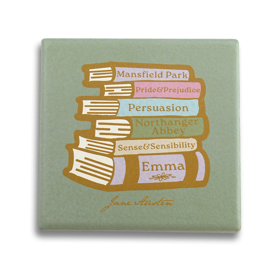 Coaster Ceramic Square - Jane Austen (Books)