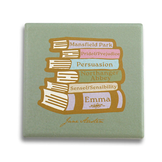 Coaster Ceramic Square - Jane Austen (Books)