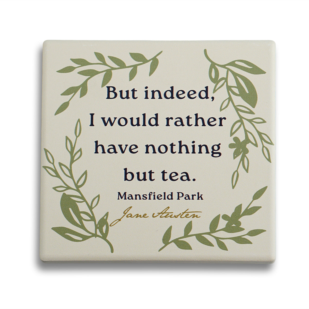 Jane Austen Mansfield Park Stoneware Coaster