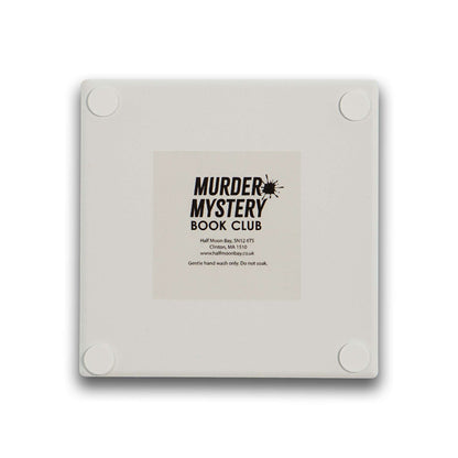 Murder Mystery Book Club 'A good coffee' Ceramic Square Coaster from Pulteney Press