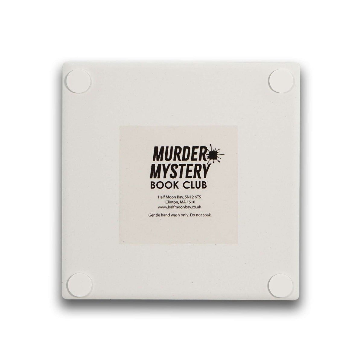 Murder Mystery Book Club 'One sip at a time' Ceramic Square Coaster from Pulteney Press