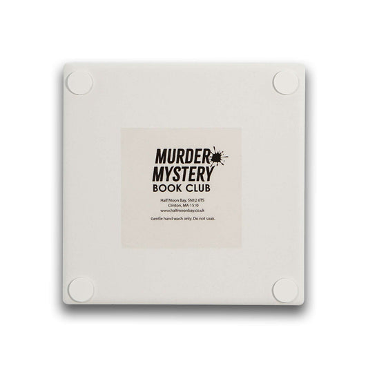 Murder Mystery Book Club 'One sip at a time' Ceramic Square Coaster from Pulteney Press