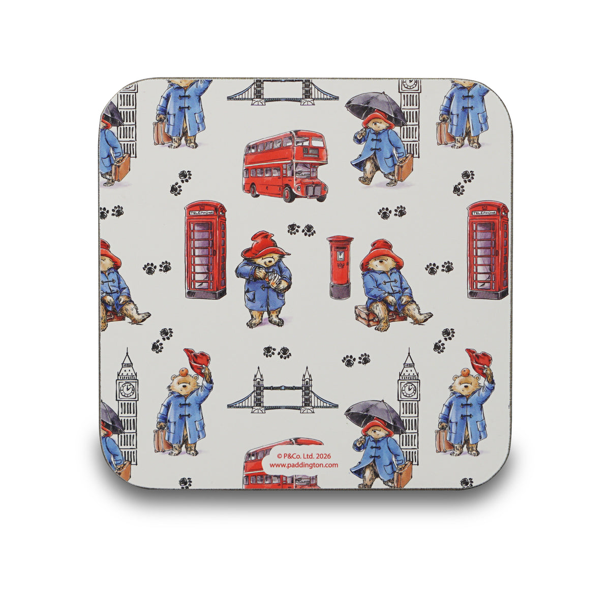 Paddington Bear London Poses Single Coaster