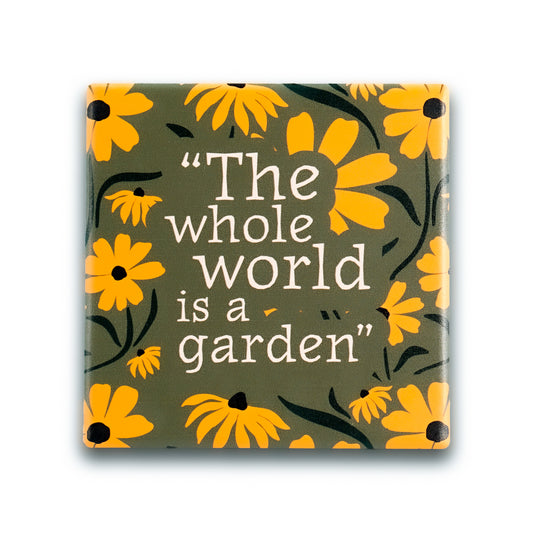 Coaster Ceramic Square -  The Secret Garden (Green)