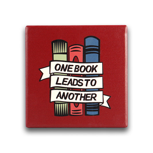 Coaster Ceramic Square - One Book Leads To Another