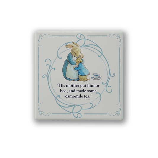 Coaster Ceramic Square - Peter Rabbit (Mother's Hug)