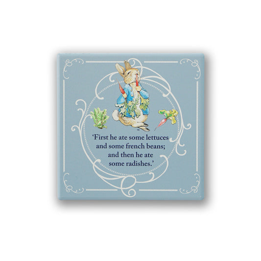 Coaster Ceramic Square - Peter Rabbit (Radishes)