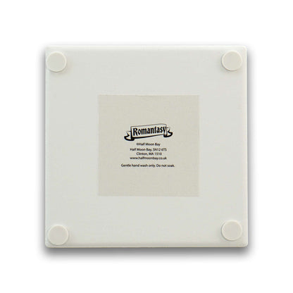 Romantasy Stacked Books Ceramic Coaster