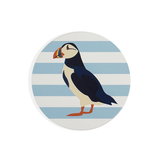 Coaster Ceramic Round - RSPB Puffin (Single)