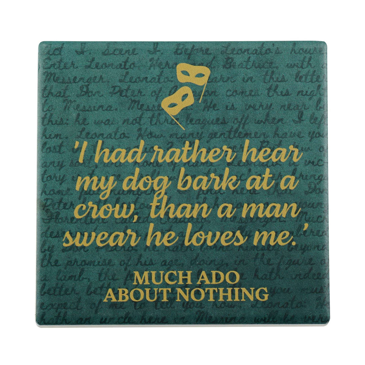 Shakespeare Much Ado Beatrice Ceramic Coaster
