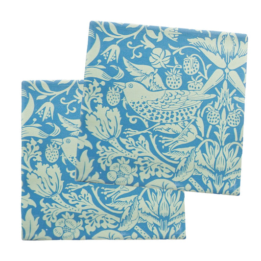 Coasters Ceramic Square Set of 2 - ACS William Morris (Sage)