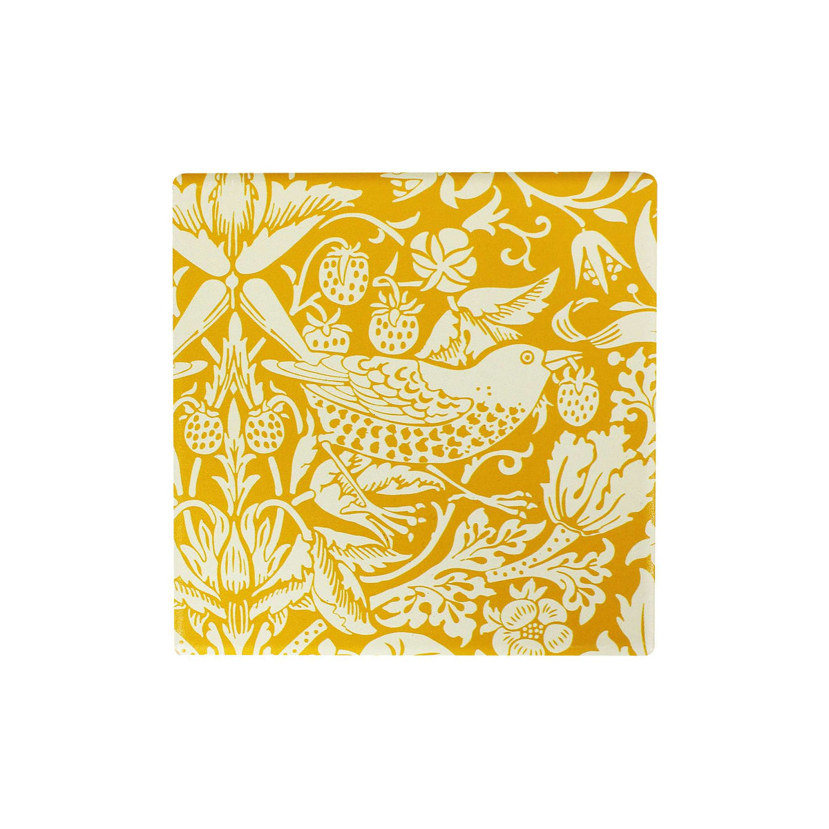 William Morris Strawberry Thief Quince 2 Square Ceramic Coasters