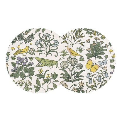 C.F.A. Voysey Apothecary's Garden Set of 2 Round Ceramic Coasters