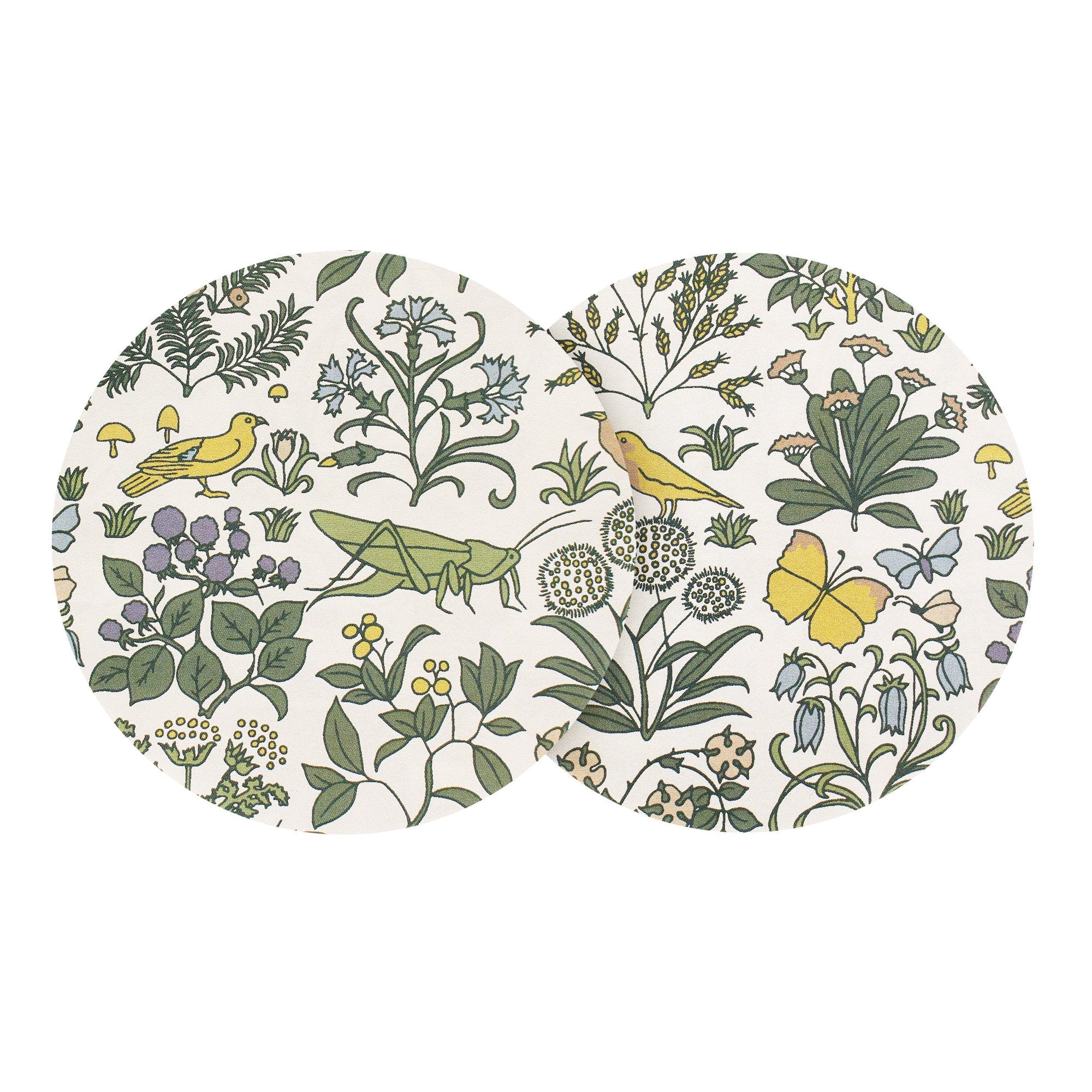 Coasters Set 2 Ceramic - ACS Voysey (Apothecary's Garden)