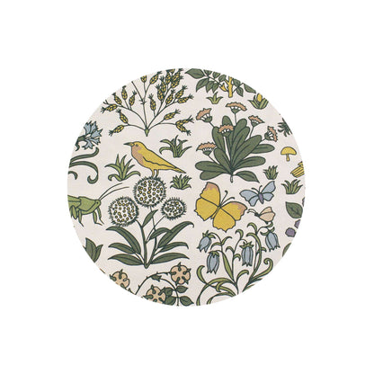 C.F.A. Voysey Apothecary's Garden Set of 2 Round Ceramic Coasters