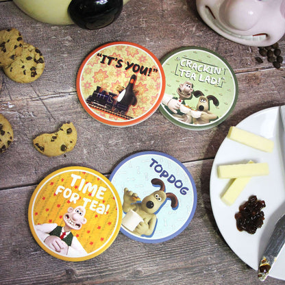 Coasters Set of 4 Ceramic - Wallace & Gromit