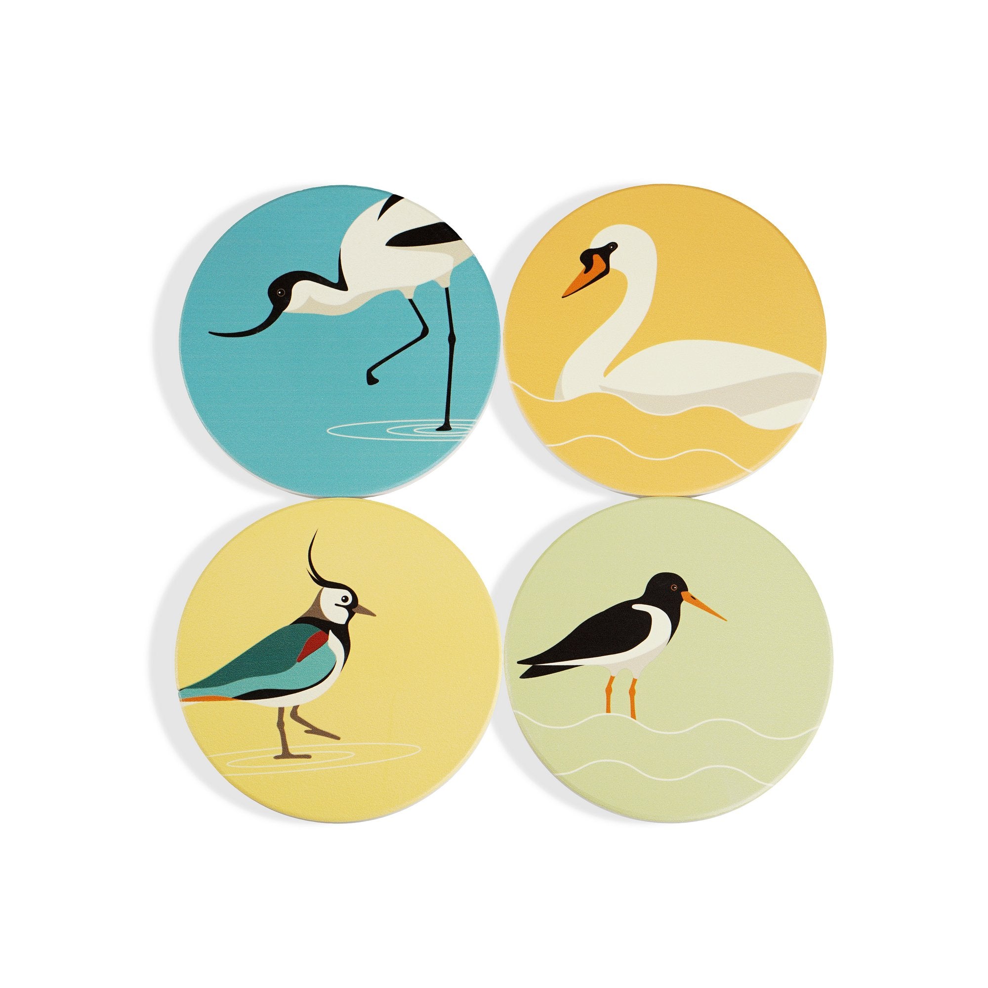 Coasters Set of 4 Ceramic - RSPB (Water Birds)