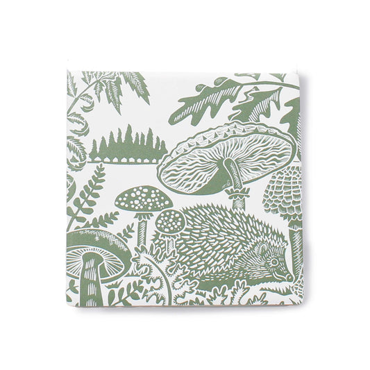 Coasters Ceramic Square Set of 2 - Kate Heiss Woodland Gree
