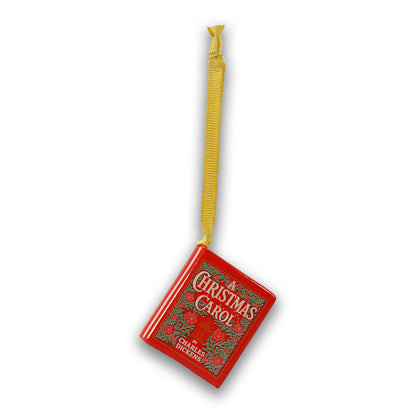 A Christmas Carol Book Shaped Ceramic Hanging Decoration