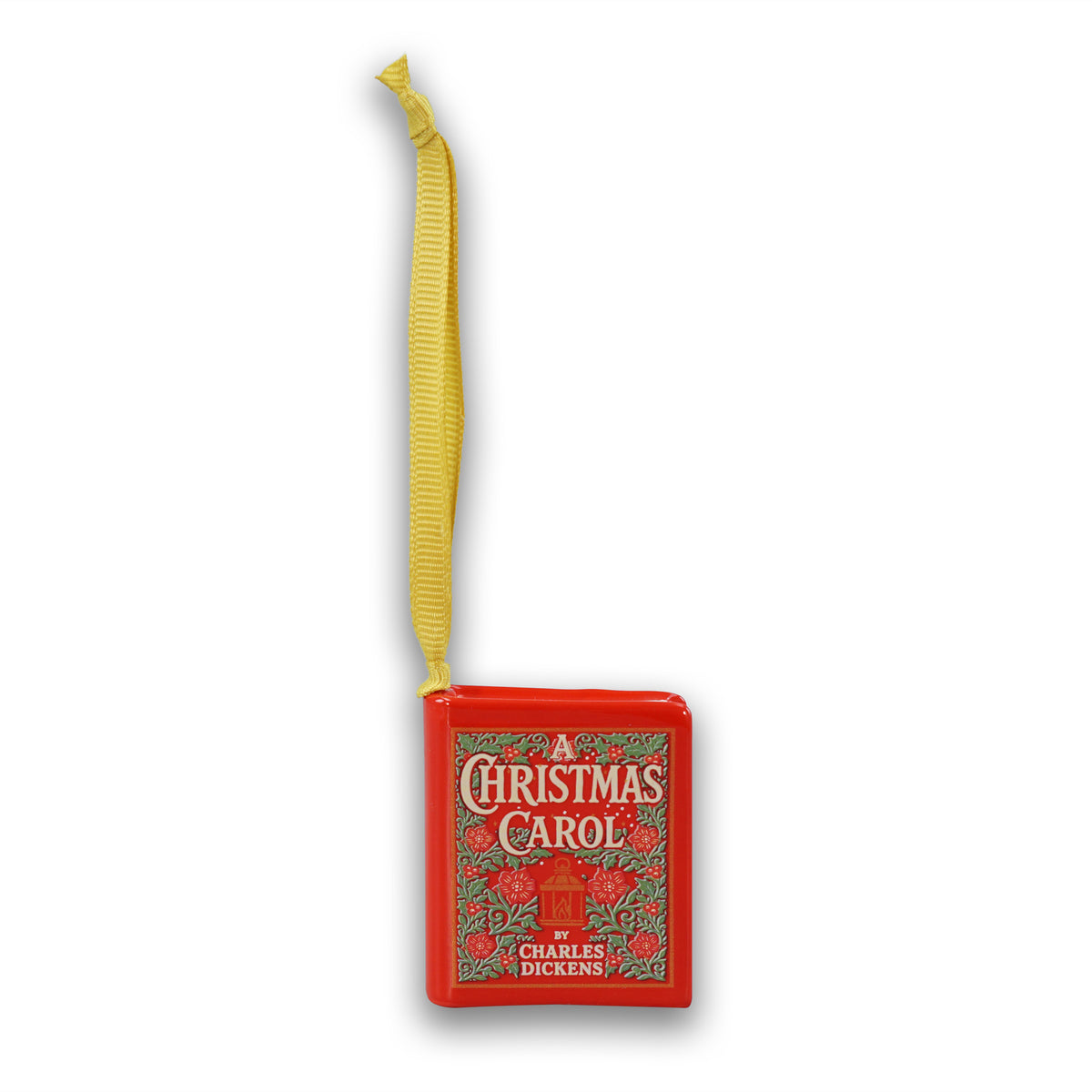 A Christmas Carol Book Shaped Ceramic Hanging Decoration