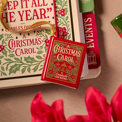 A Christmas Carol Book Shaped Ceramic Hanging Decoration