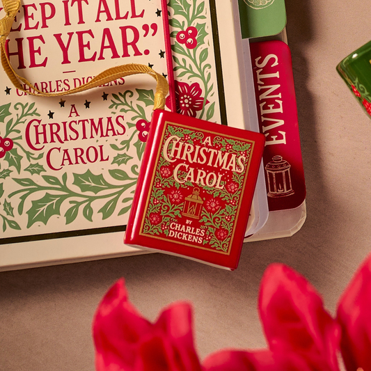 A Christmas Carol Book Shaped Ceramic Hanging Decoration