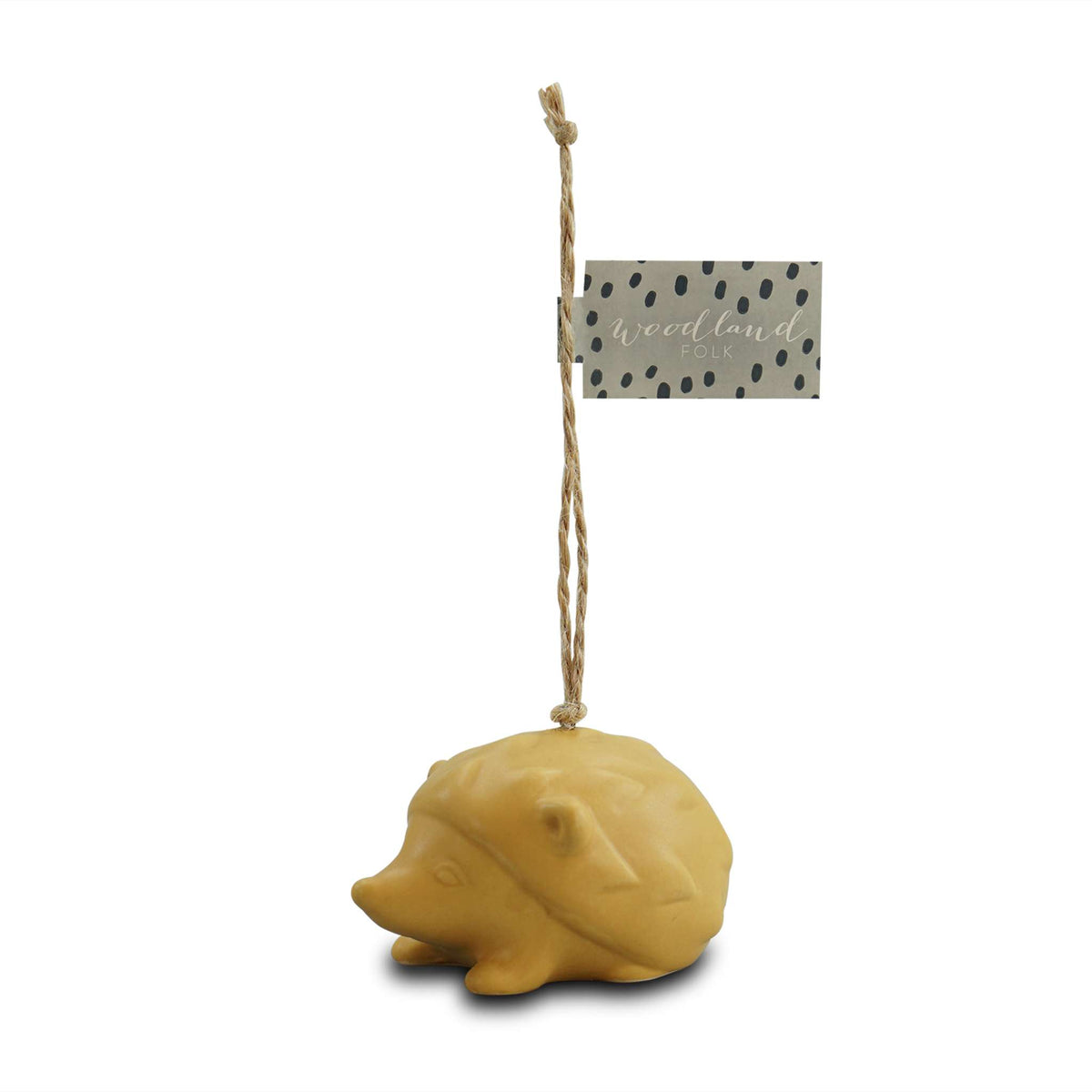 Hanging Decoration - Woodland Folk (Yellow Hedgehog)