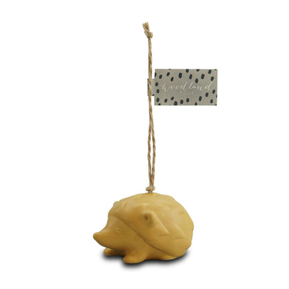 Hanging Decoration - Woodland Folk (Yellow Hedgehog)