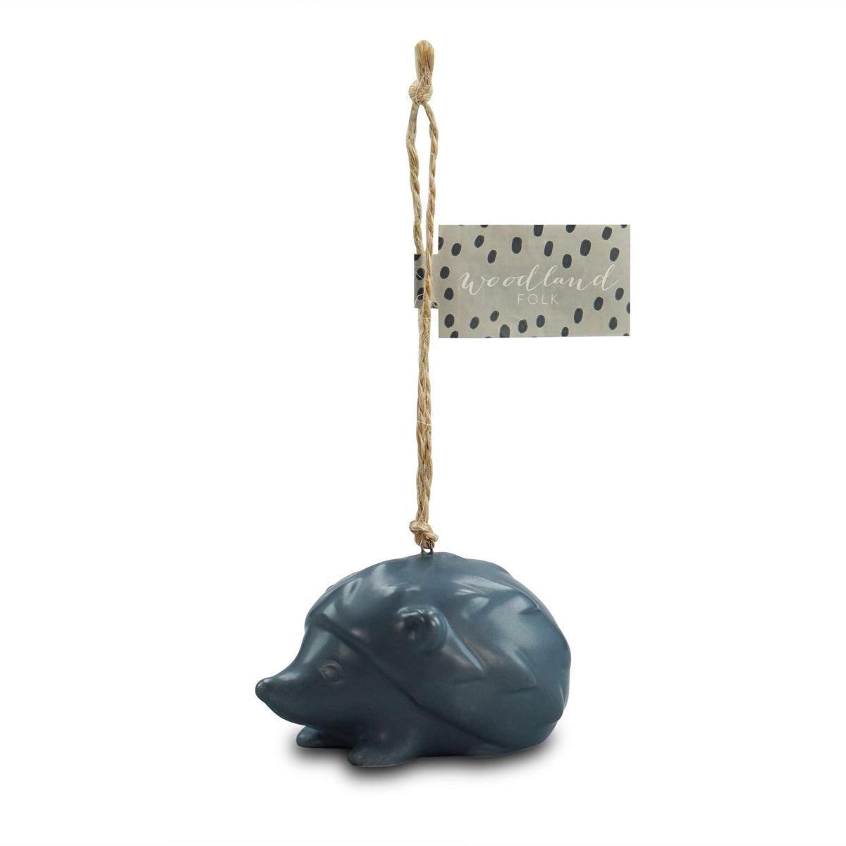 Hanging Decoration - Woodland Folk (Navy Hedgehog)