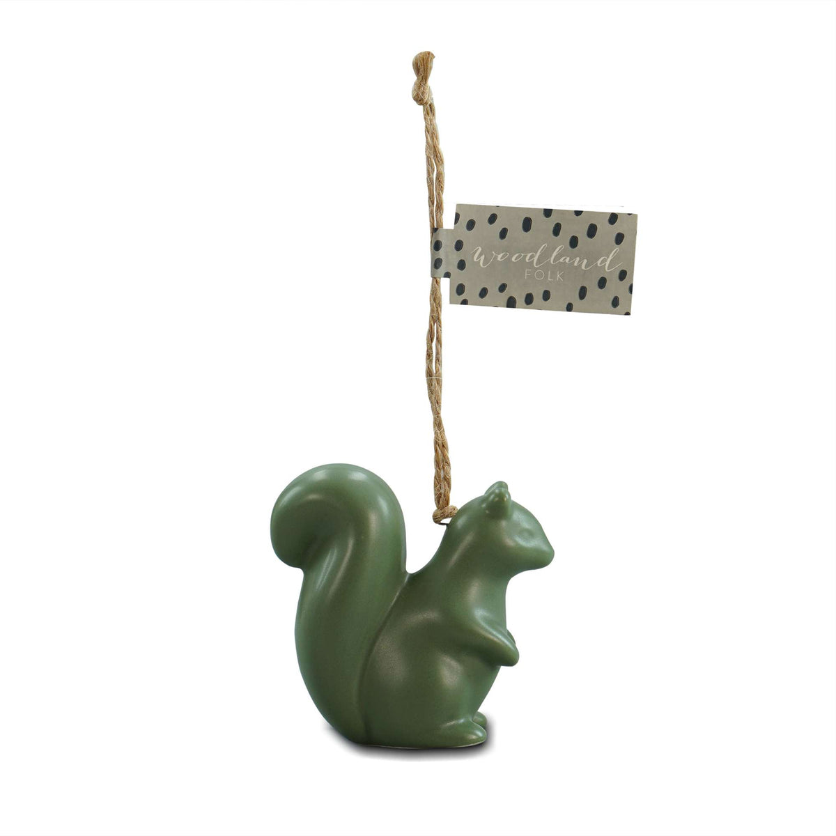 Hanging Decoration - Woodland Folk (Green Squirrel)