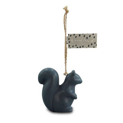 Hanging Decoration - Woodland Folk (Navy Squirrel)