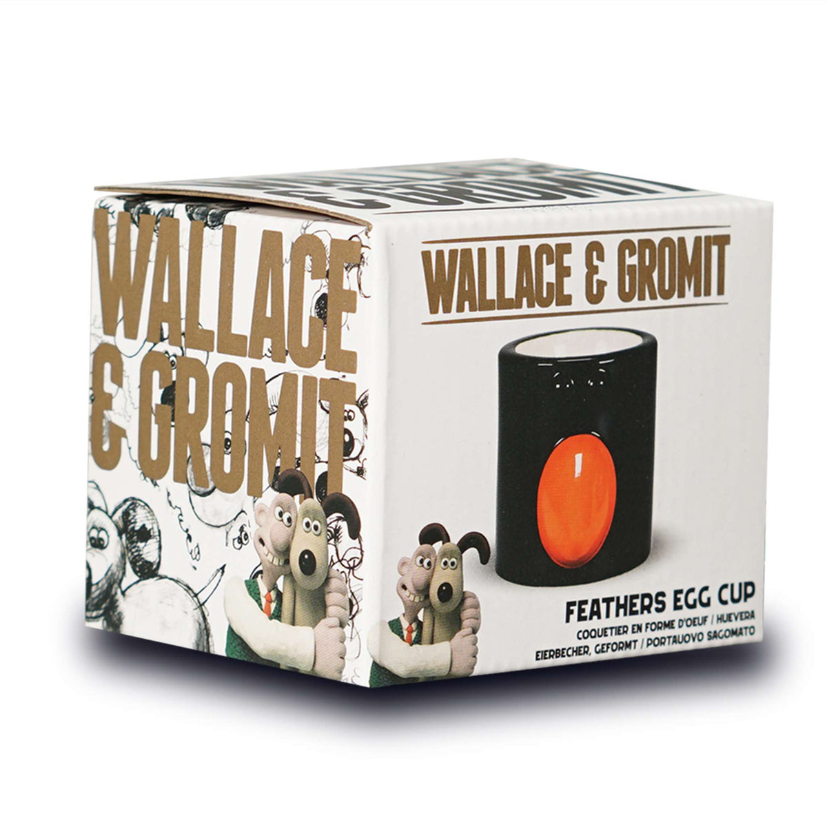 Egg Cup Shaped Boxed - Wallace & Gromit (Feathers)