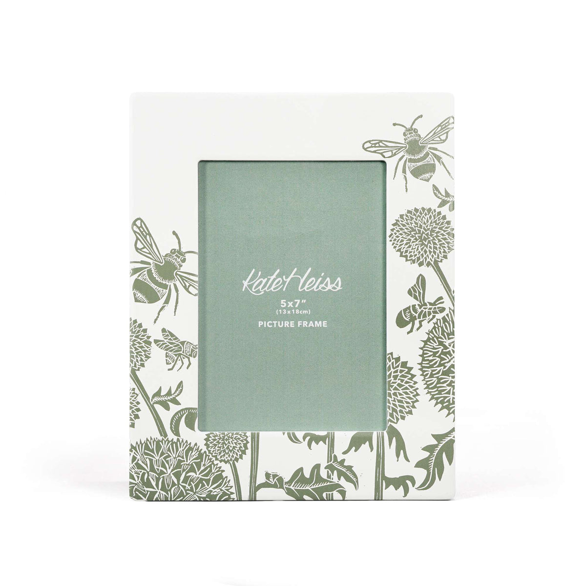 Kate Heiss Woodland Green Bee & Floral Ceramic Photo Frame