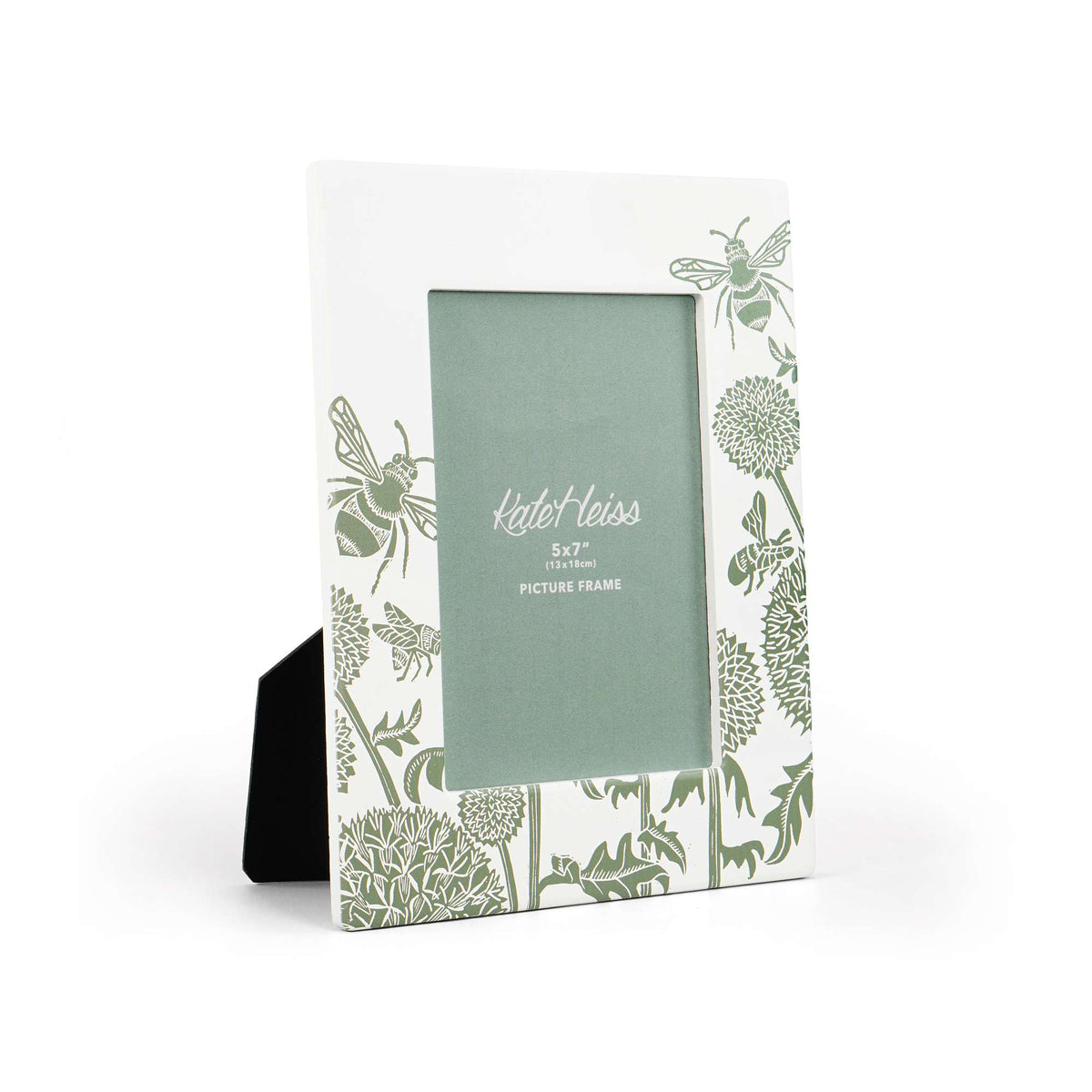 Kate Heiss Woodland Green Bee & Floral Ceramic Photo Frame