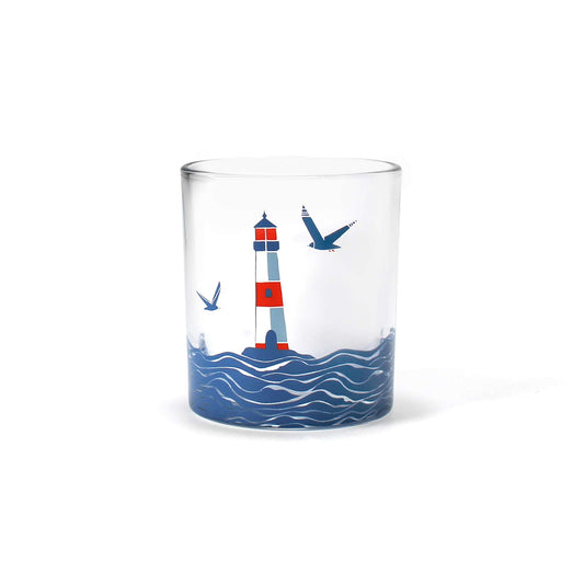 Glass Tumbler (10.5 fl oz) - Coastal (Lighthouse)