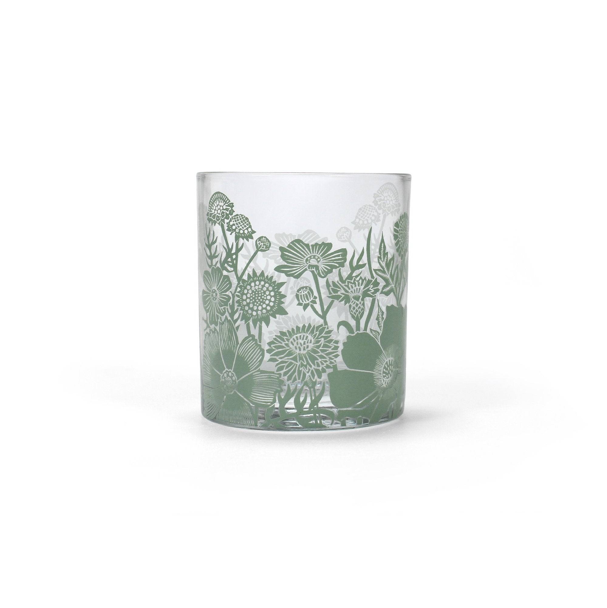 Glass Tumbler (300ml) - Kate Heiss (Woodland Green)