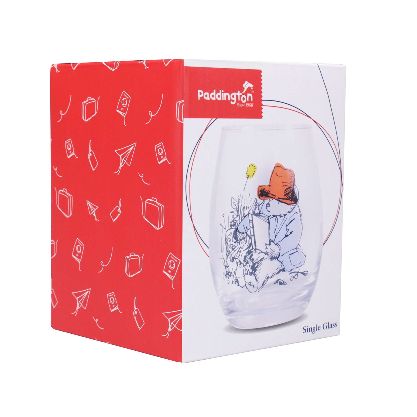 Paddington Bear Gardening 550ml Glass Tumbler