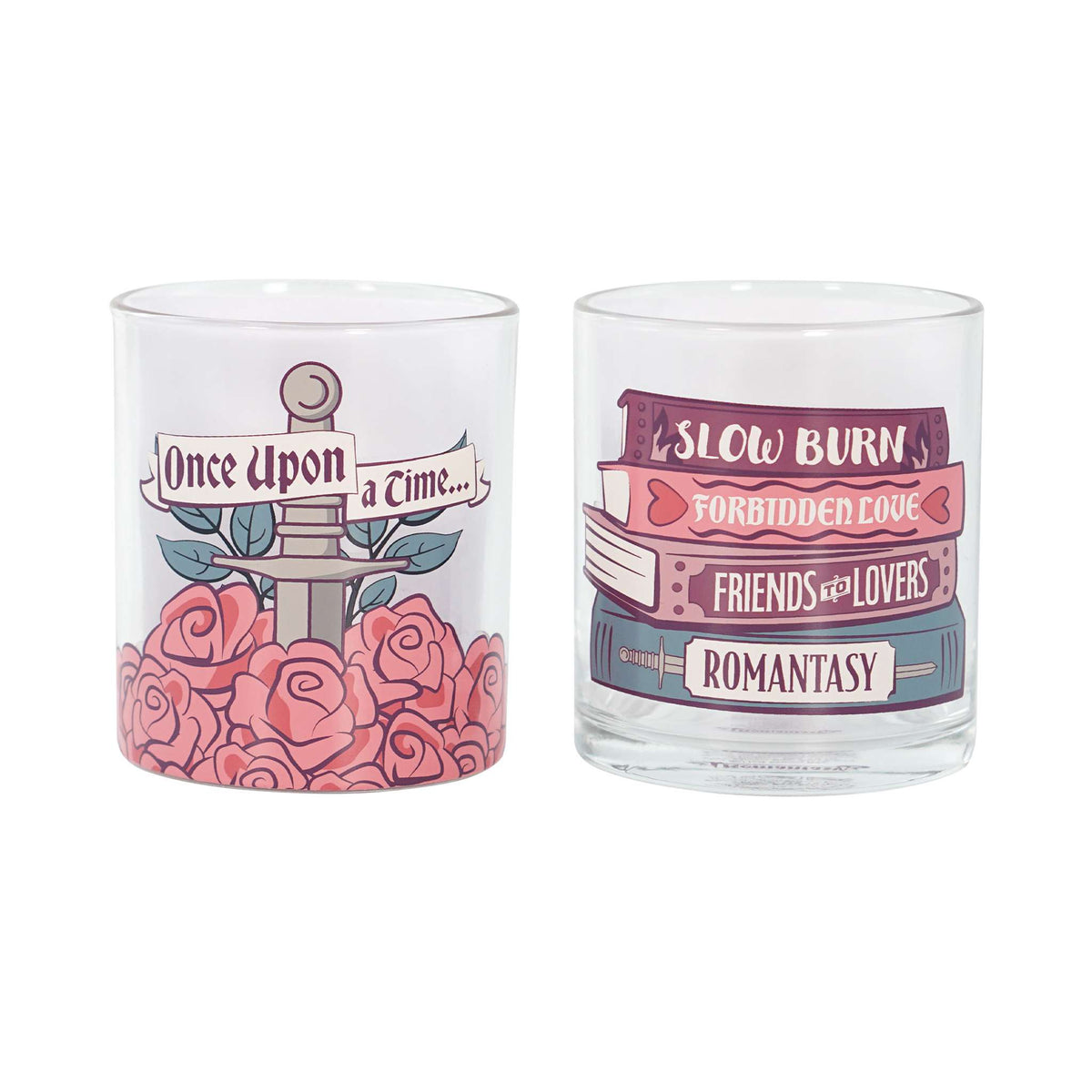 Romantasy 300ml Glass Tumblers, Set of 2