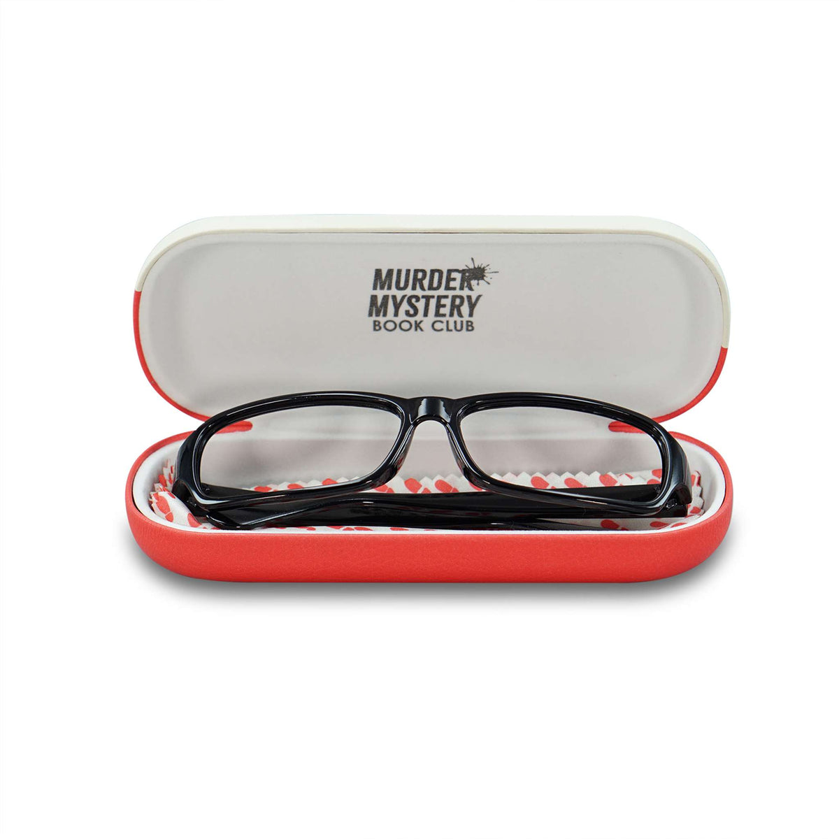 Murder Mystery Book Club Hard Glasses Case with Microfibre Cloth