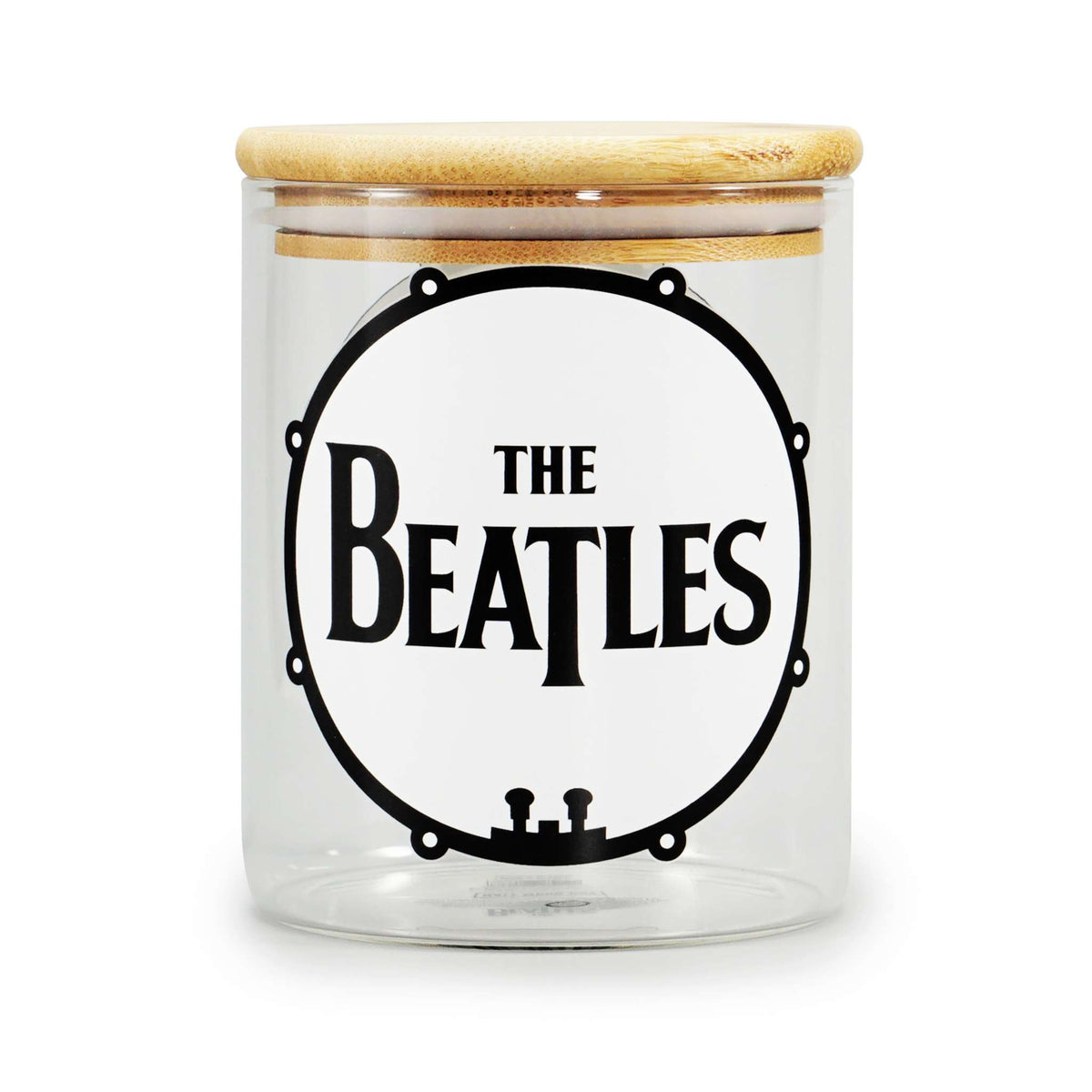 The Beatles Logo Glass Storage Jar with Bamboo Lid - 750ml