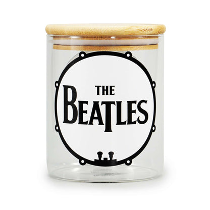 The Beatles Logo Glass Storage Jar with Bamboo Lid - 750ml