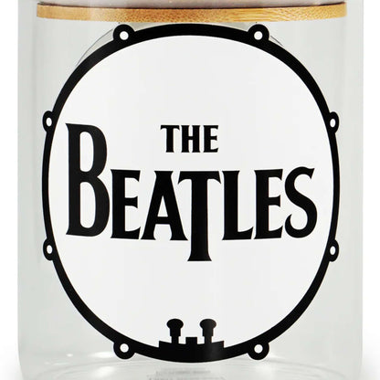 The Beatles Logo Glass Storage Jar with Bamboo Lid - 750ml